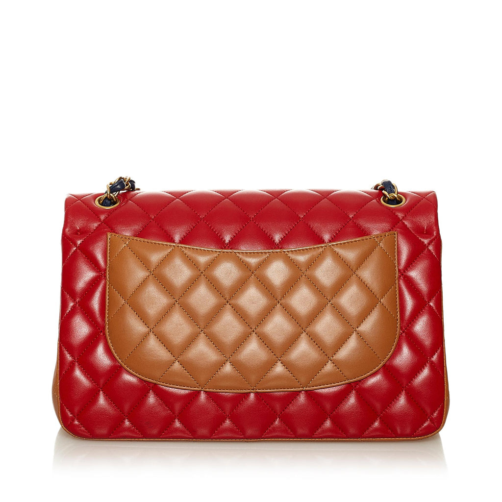 Chanel Tricolor Medium Classic Double Flap bag (SHG-B078YB)