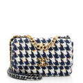 Chanel Tweed Houndstooth 19 Medium Flap Shoulder Bag