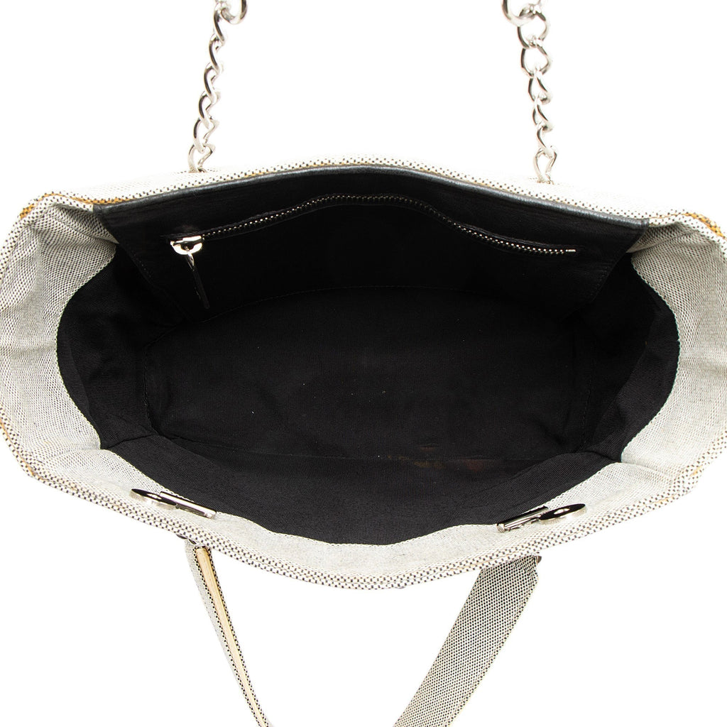 Chanel Vintage Canvas Camellia No. 5 Tote