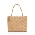 Chanel Vintage Caviar Leather Medallion Tote