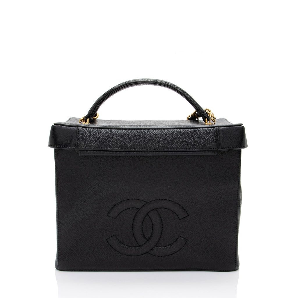 Chanel Vintage Caviar Leather Vanity Train Case