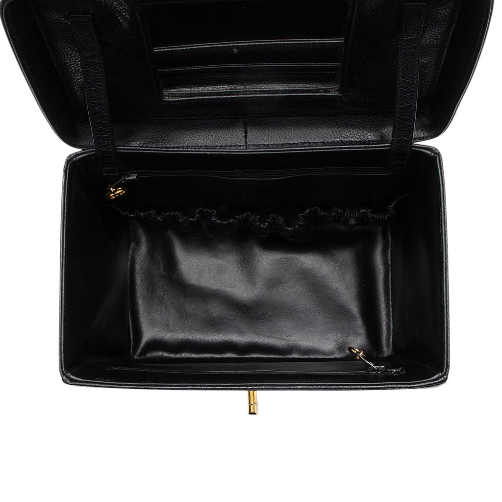 Chanel Vintage Caviar Leather Vanity Train Case