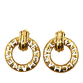Chanel Vintage Cut-Out Logo Ring Drop Clip-On Earrings (SHG-nzLEEC)