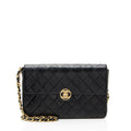 Chanel Vintage Lambskin Circle CC Flap Shoulder Bag