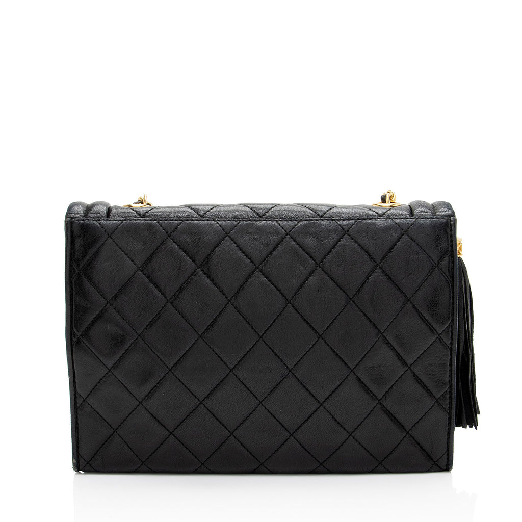Chanel Vintage Lambskin Tassel Flap Bag