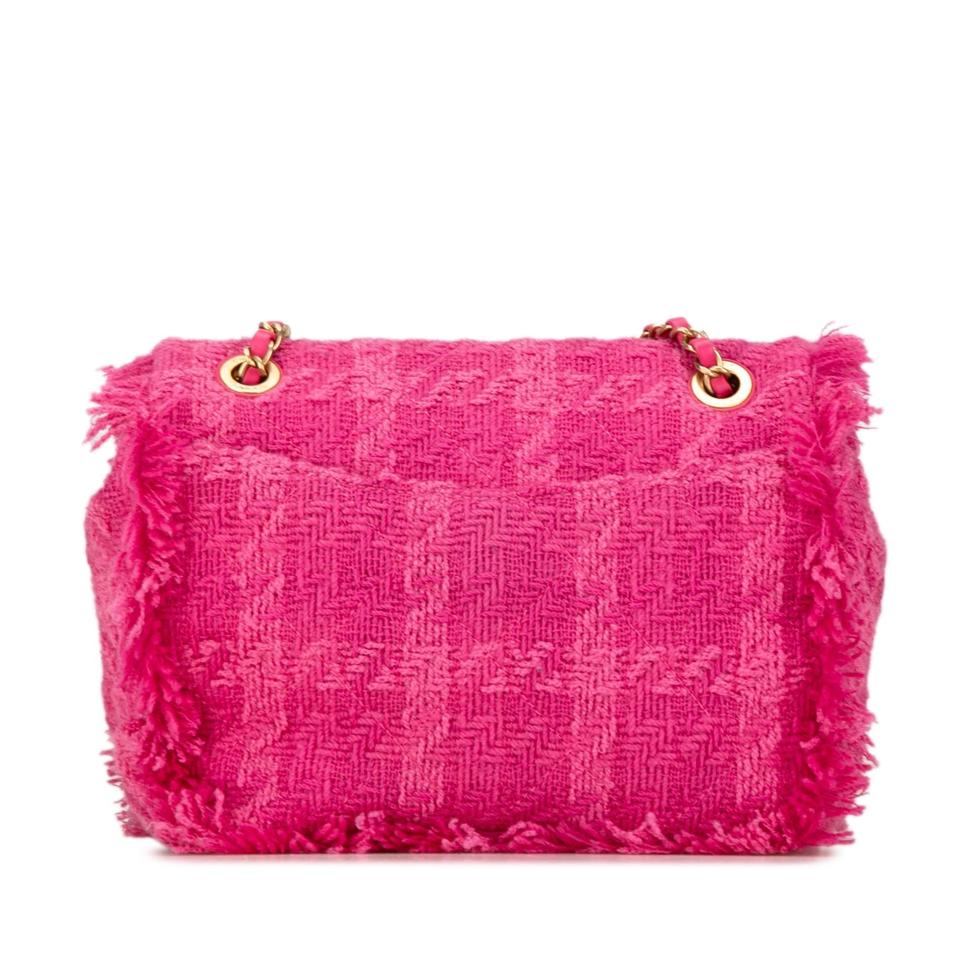 Chanel Wool Tweed Giant Logo Flap