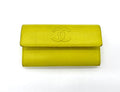 CHANEL YELLOW LEATHER WALLET