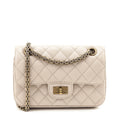 Chanel Beige Sheepskin Quilted 2.55 Reissue Mini Double Flap Bag