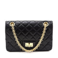 Chanel Black Aged Calfskin Quilted 2.55 Reissue Mini Flap Bag