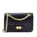 Chanel Black Aged Calfskin Quilted 2.55 Reissue Mini Flap Bag