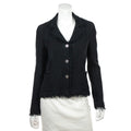 Chanel Black Frayed Vintage Jacket Size S | FR 38