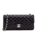 Chanel Black Quilted Lambskin E/W Flap Bag