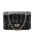 Chanel Black Striped Quilted Lambskin Mini Reissue Flap Bag