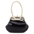 Chanel Black & White Perforated Bow Frame Bag