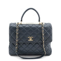 Chanel Blue Quilted Lambskin Large Trendy CC Top Handle GHW