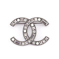 Chanel Crystal & Faux Pearl CC Brooch