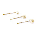 Chanel Faux Pearl CC Hair Pin Set