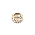 Chanel Gold-Tone, Faux Pearl & CC Cocktail Ring Size US 7.25