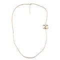 Chanel Faux Pearl & Chain CC Necklace