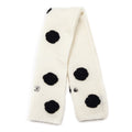 Chanel Ivory & Black Mohair Camellia Scarf
