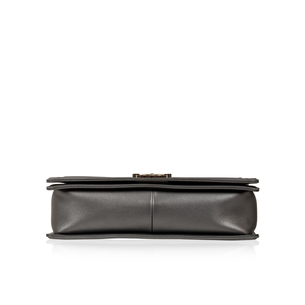 Chanel Boy Bag - Large Metallic - Grey