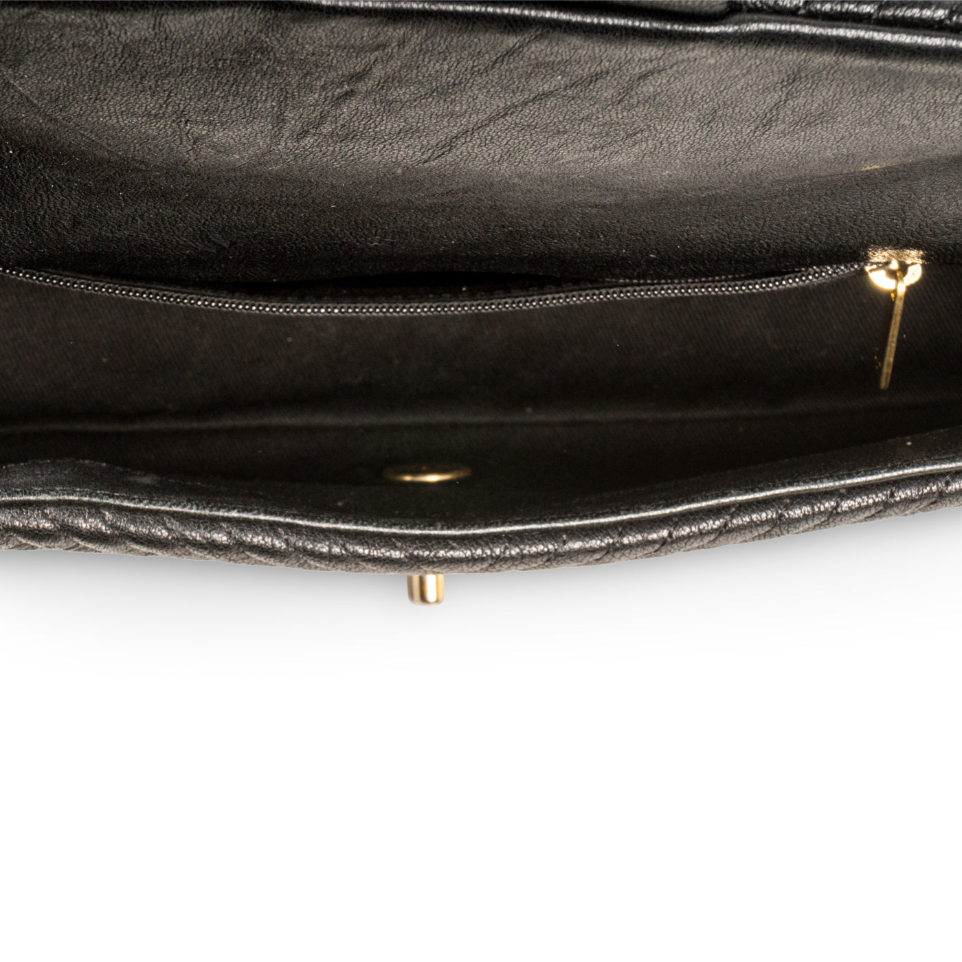 Chanel Chevron Single Flap Bag - Black - GHW