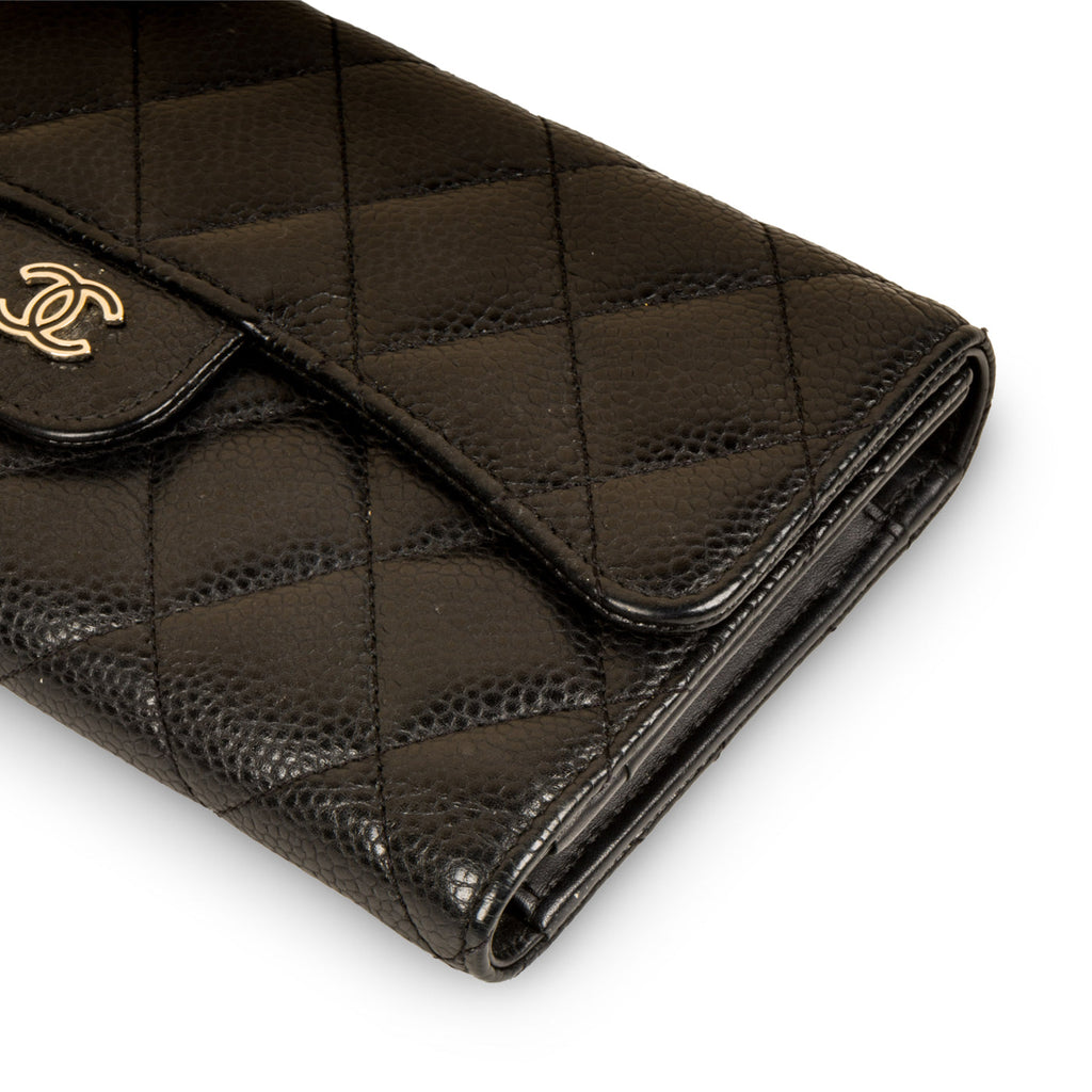 Chanel Long Flap Wallet - Caviar