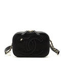 Chanel Black Lambskin CC Mania Waist Bag