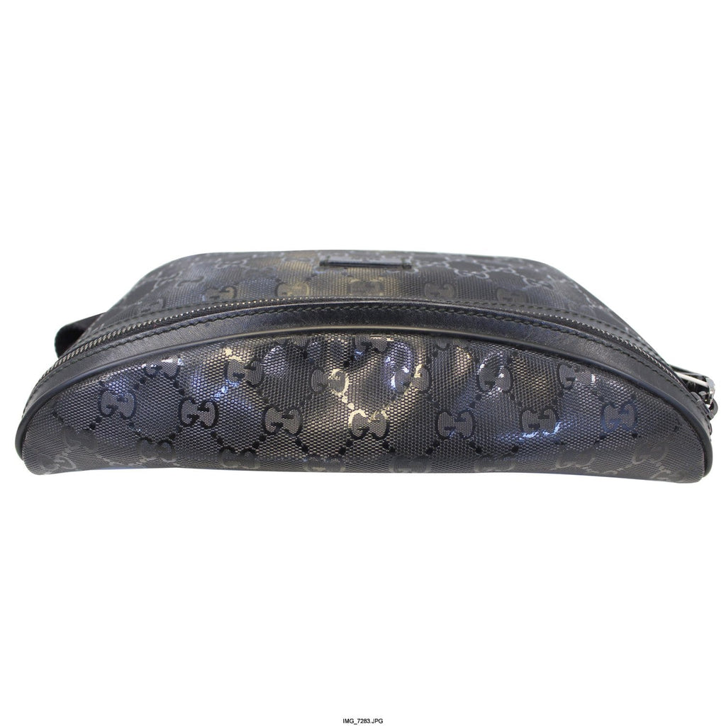 GUCCI GG Imprime Monogram Waist Bum Bag Black 233269