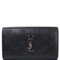 YVES SAINT LAURENT Kate Stars Leather Chain Clutch Crossbody Bag Black