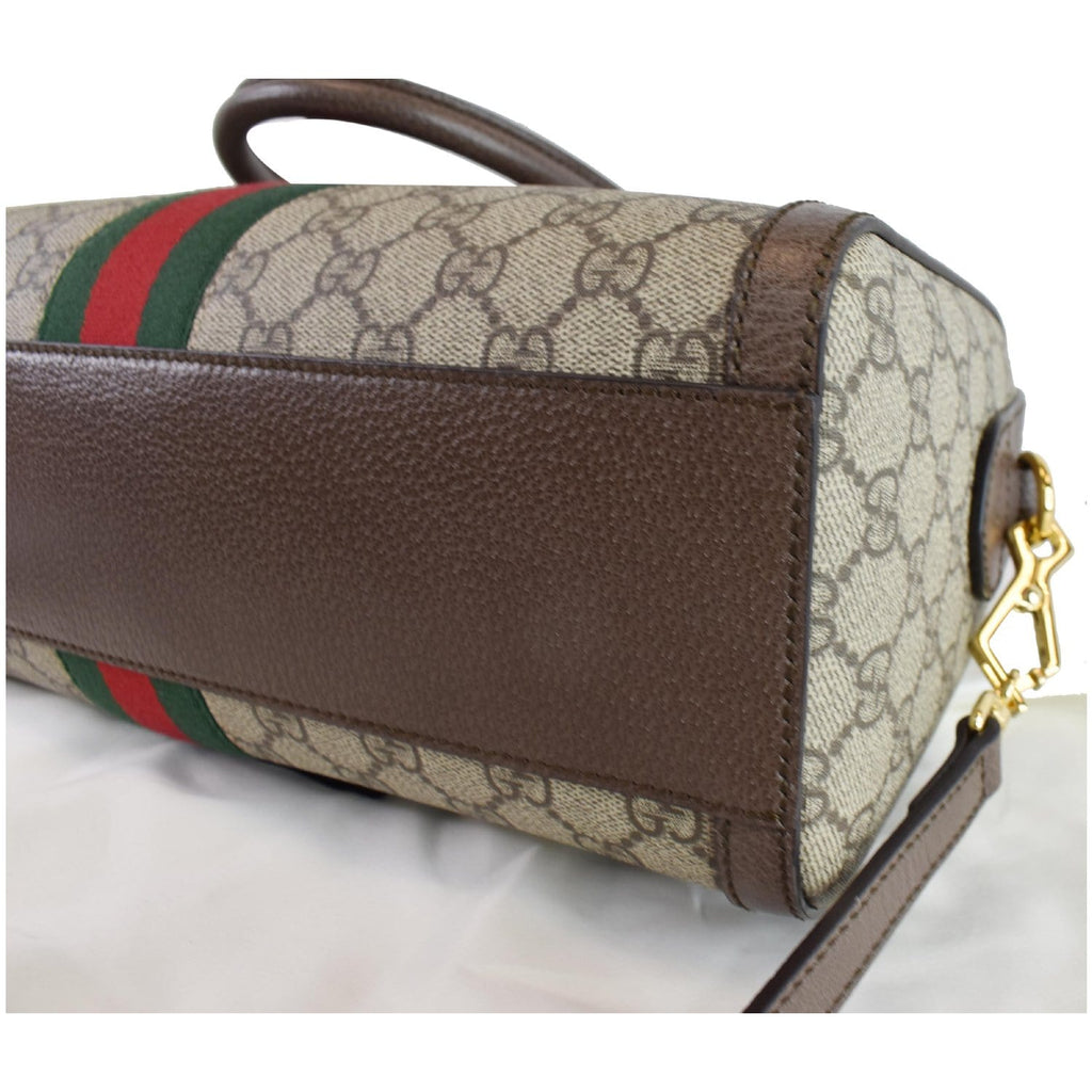 GUCCI Ophidia GG Canvas Medium Top Handle Shoulder Bag Beige 524532