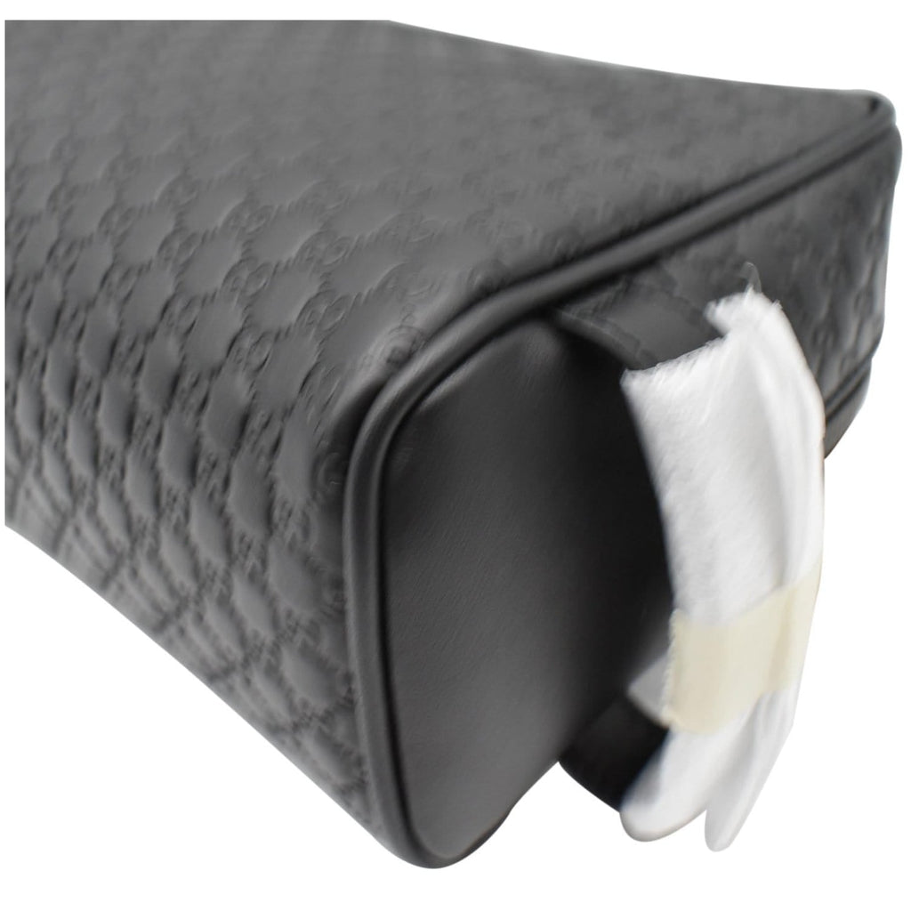 GUCCI GG Microguccissima Leather Toiletry Case Black 419775 - 10% OFF