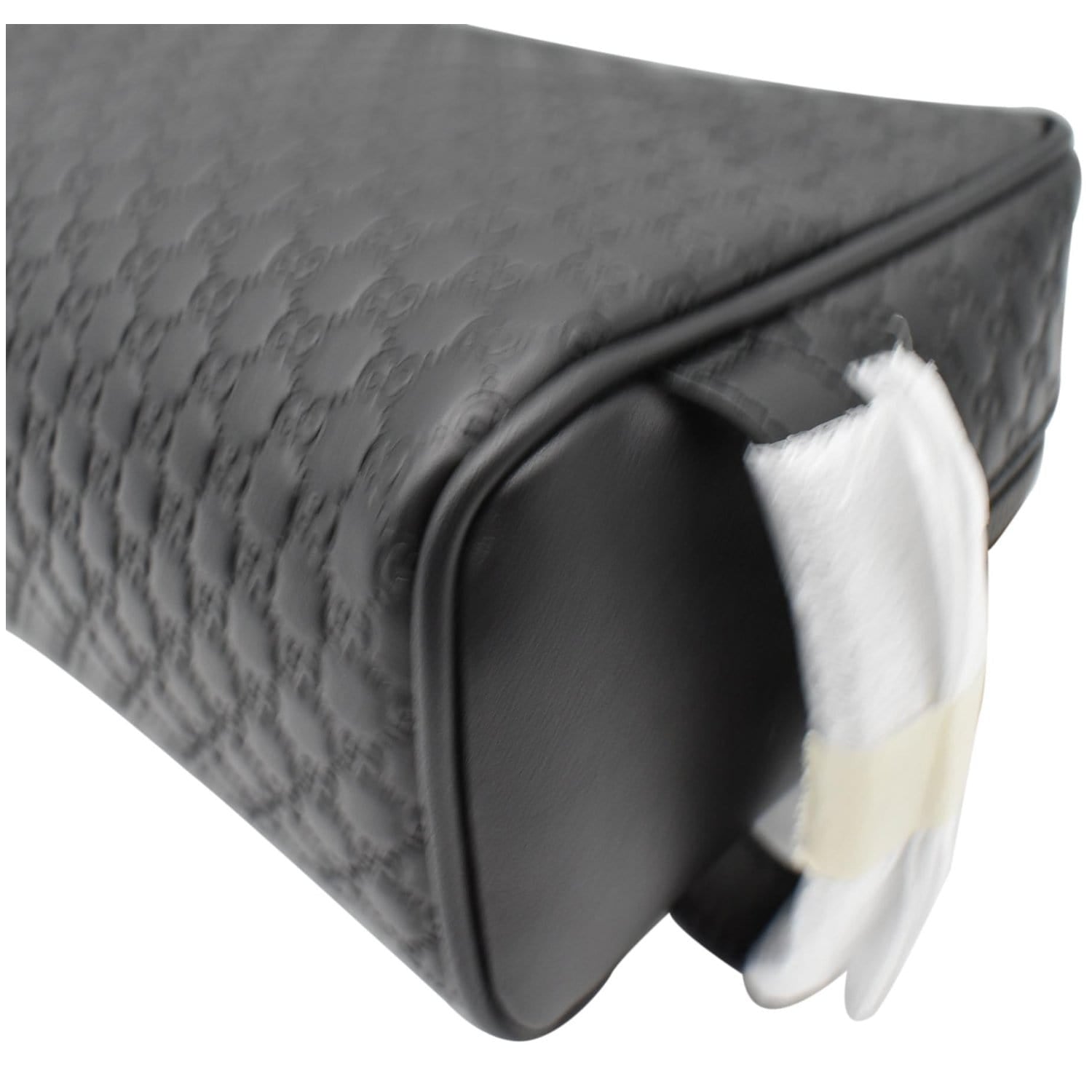 GUCCI GG Microguccissima Leather Toiletry Case Black 419775 - 10% OFF