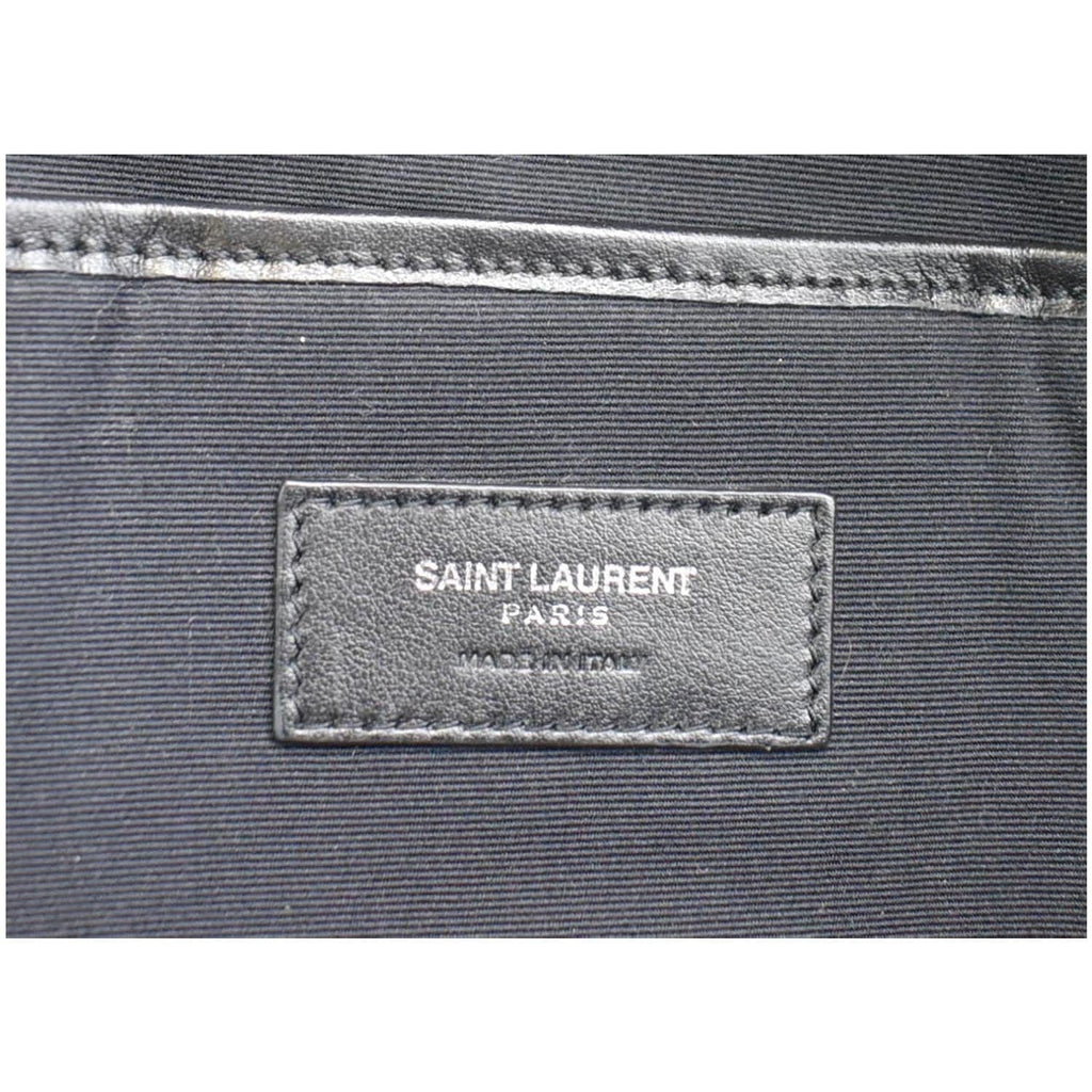 YVES SAINT LAURENT Mini City Sequin Leather Backpack Bag Black