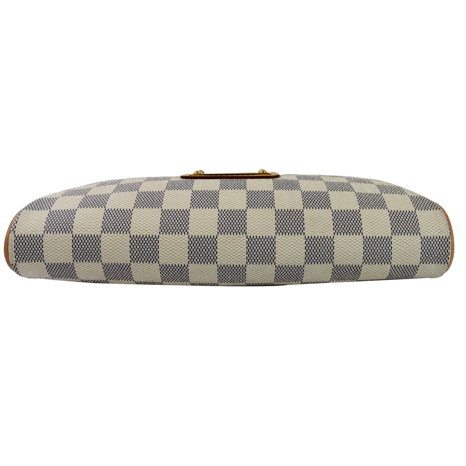 LOUIS VUITTON Pochette Eva Damier Azur Clutch Crossbody Bag White