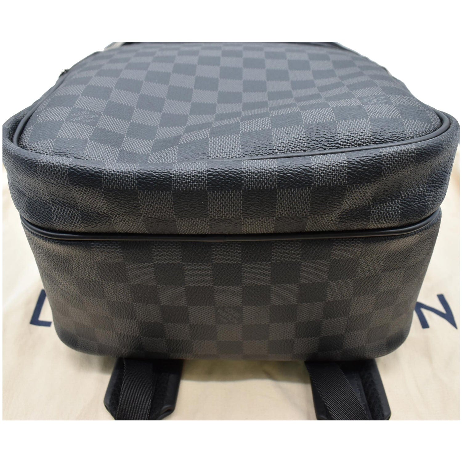LOUIS VUITTON Michael Damier Graphite Canvas Backpack Bag Black
