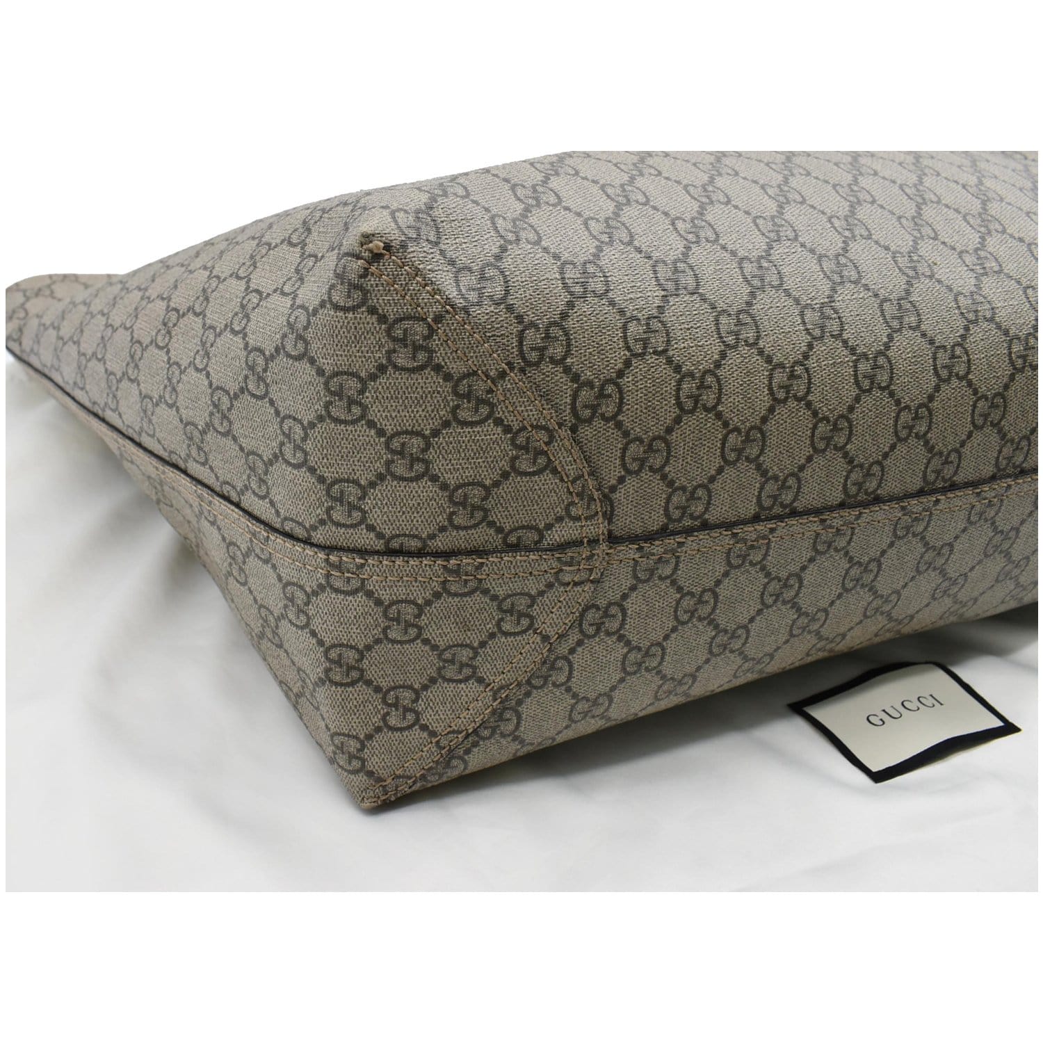 GUCCI Ophidia Large GG Supreme Coated Canvas Tote Bag Beige 547974