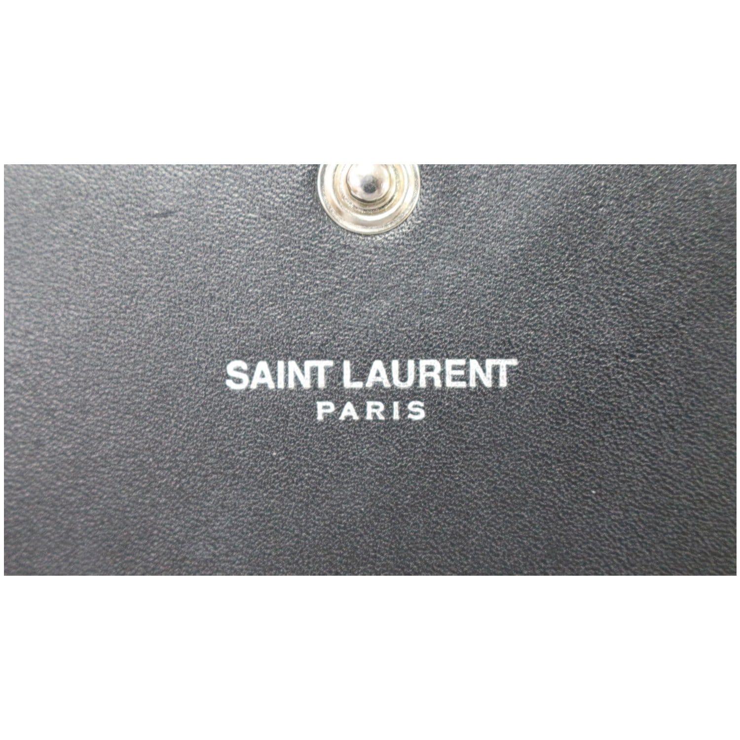 YVES SAINT LAURENT Kate Stars Leather Chain Clutch Crossbody Bag Black