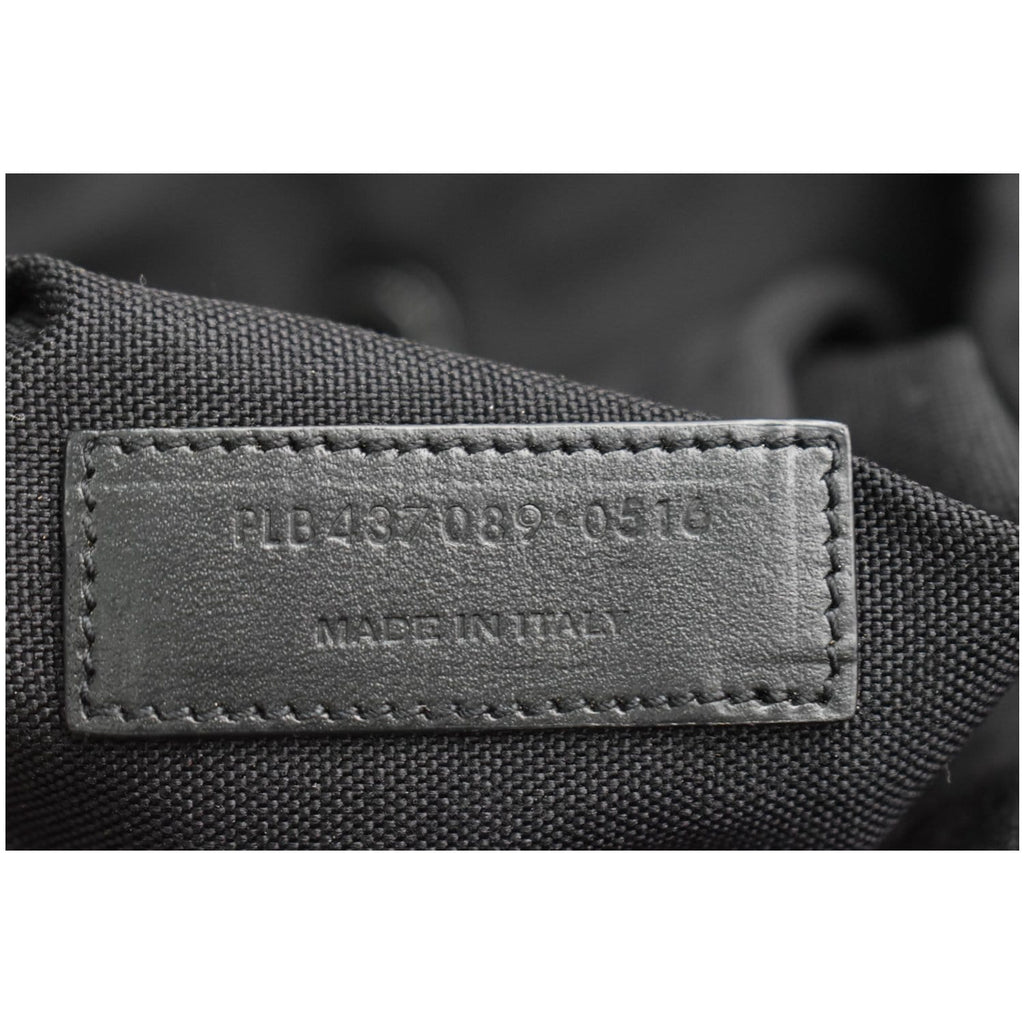 YVES SAINT LAURENT Hunting Rucksack Canvas Backpack Bag Black
