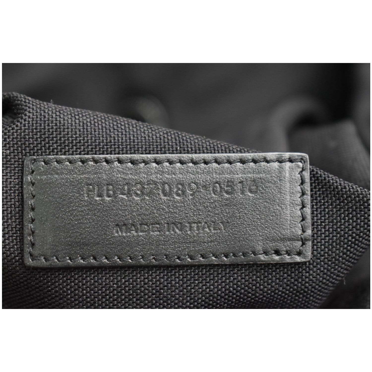 YVES SAINT LAURENT Hunting Rucksack Canvas Backpack Bag Black