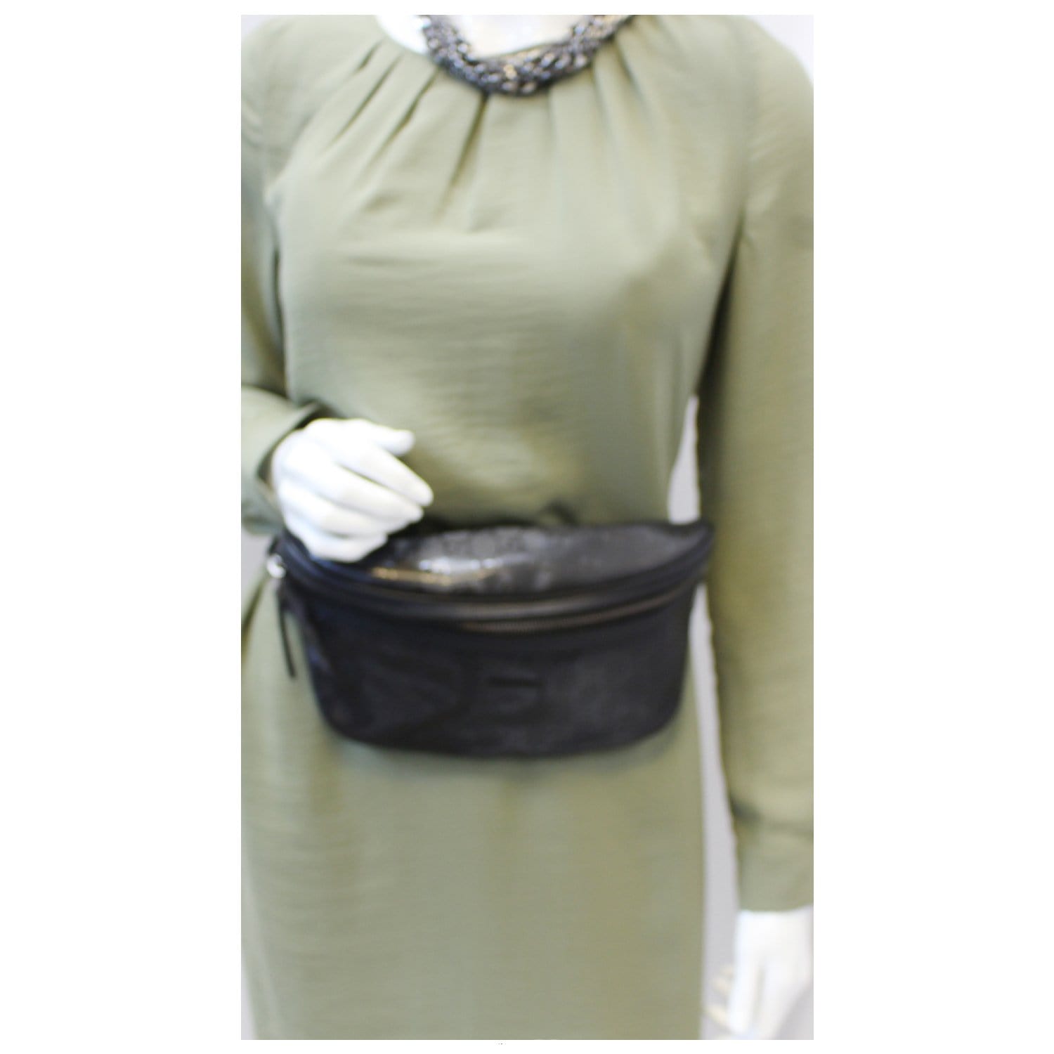 GUCCI GG Imprime Monogram Waist Bum Bag Black 233269
