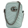 GUCCI GG Marmont Mini Matelasse Leather Corssbody Bag Mint 598597