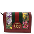 GUCCI Ophidia Flora GG Supreme Canvas  Case Wallet Red 523155