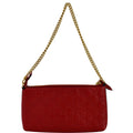 GUCCI Guccissima Leather Chain Wallet Clutch Bag Red 428449