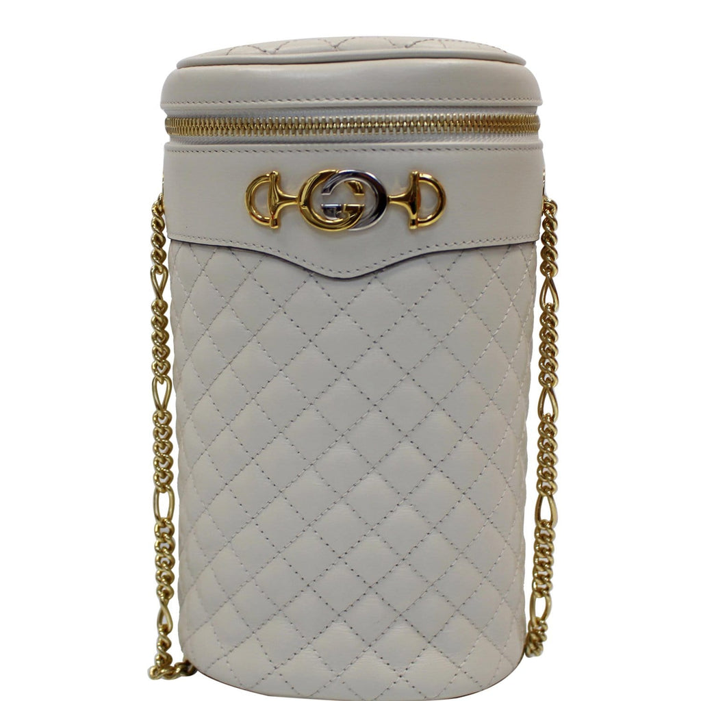 GUCCI Trapuntta Calfskin Leather Belt Bag White 572298 - 20% OFF