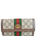 GUCCI Ophidia GG Continental Supreme Canvas Wallet Beige 523153