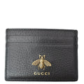 GUCCI Animalier Bee Leather  Case Black 523685