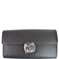GUCCI GG Interlocking Continental Leather Wallet Black 598166