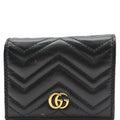 Gucci Marmont GG Matelasse Leather  Case Wallet Black 466492