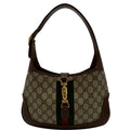 GUCCI Jackie 1961 Small GG Supreme Canvas Leather Hobo Bag Beige 636706